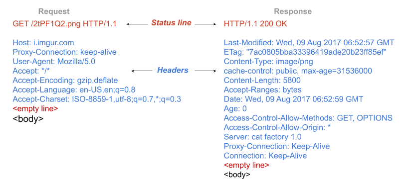 HTTP message structure